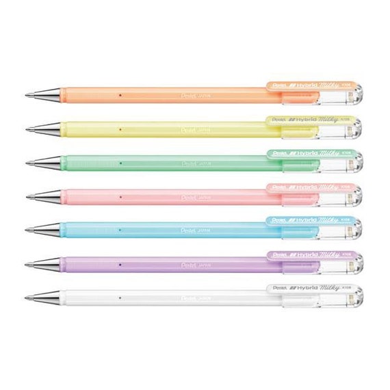 Pentel Milky Gel Pens, Pastel Gel Pens, Journaling Pens, Planner Pens, Scrapbooking  Pens, Gel Pen Set, Stationery Gift, Pens for Kids 