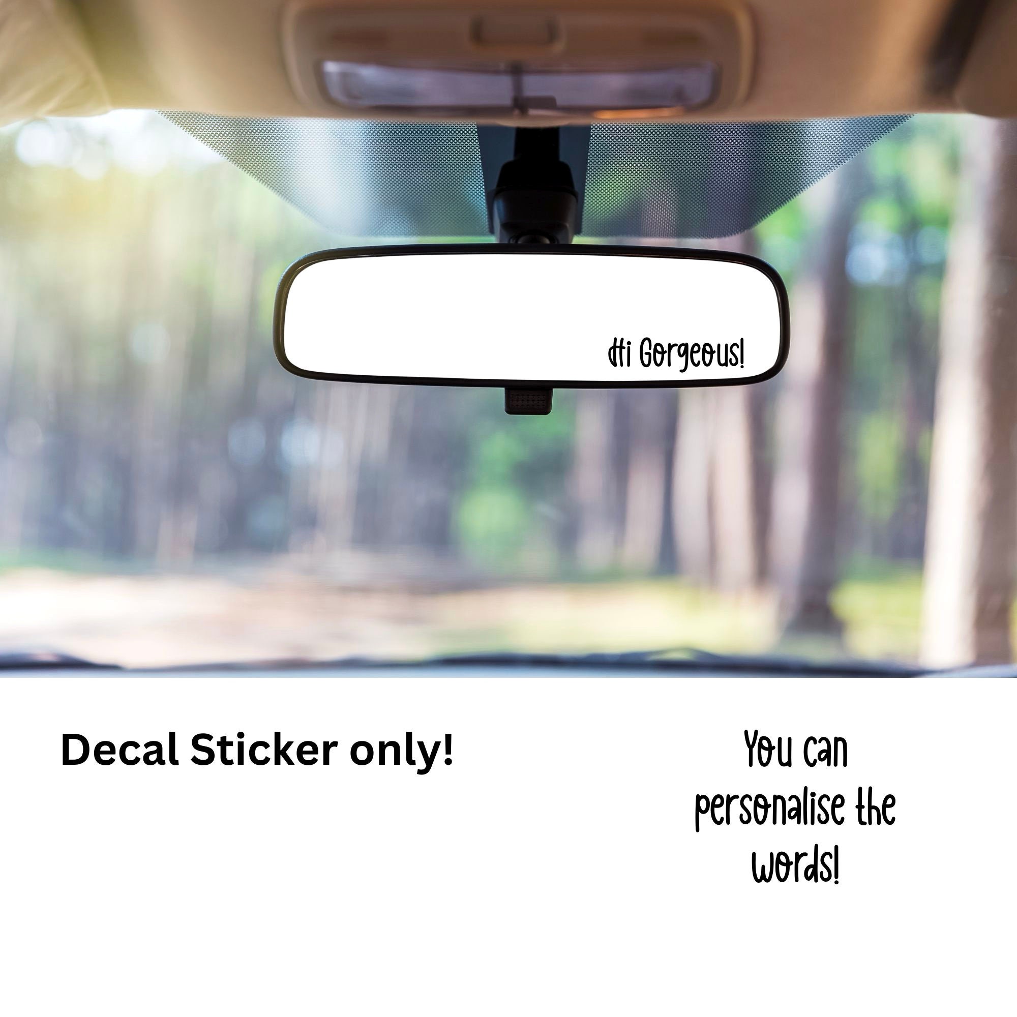 Free Rear View Mirror Decals Custom Rear View Mirror Decal, Personalised Car Sticker, You Are Loved ...