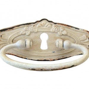 Shabby Chic furniture handle with keyhole handle antique