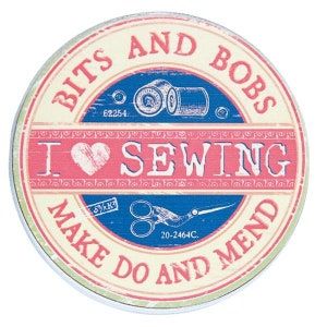 Storage tin sewing sewing kit metal 9 x 4 cm
