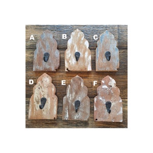 Wall hook reclaimed wood with old hooks unique antique hooks