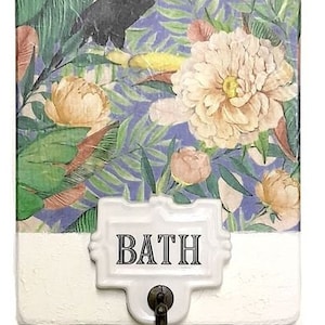 Porte serviette Tukan Bath fait main pièce unique 26*19.5*8 cm