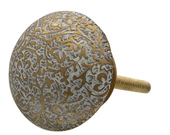 Knauf Möbelknopf Schrankgriff Schubladengriff Orient gold antik Ornament