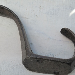 Gancio rustico, gancio da parete, ghisa, effetto ruggine, doppio gancio, 11*3*6 cm