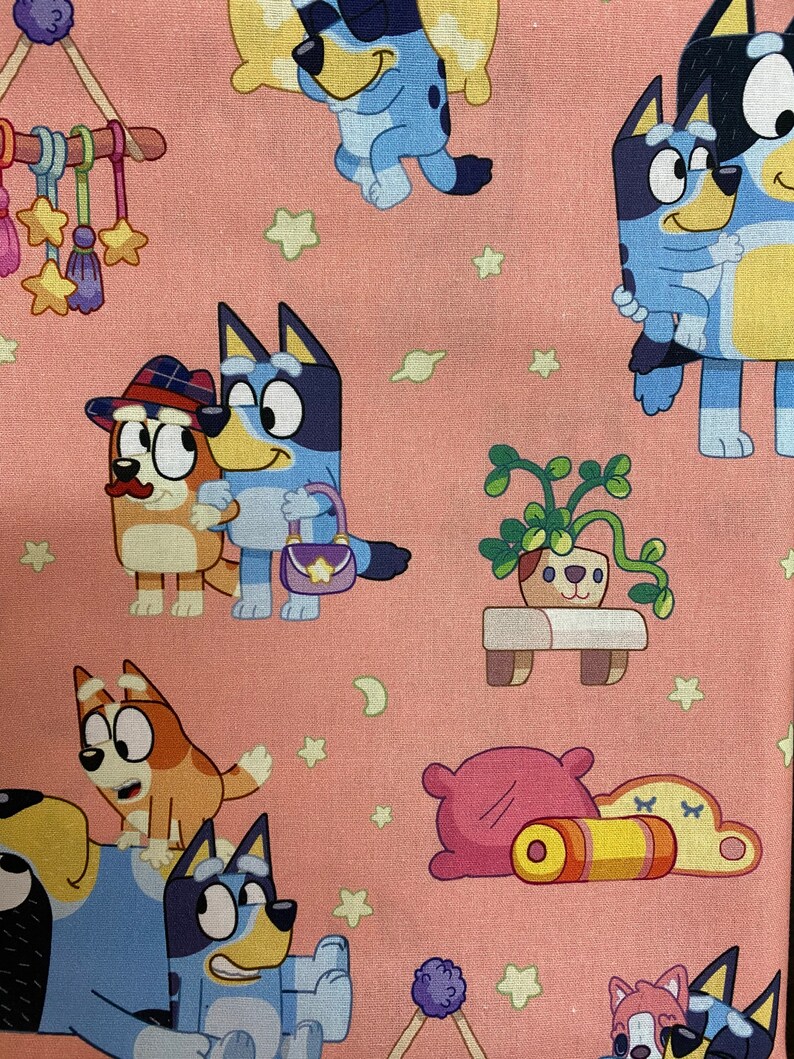 Bluey face masks with ties adults and kids sizes Etsy