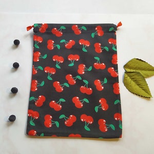 Cherrybomb market bag , Zero waste bag , Bulk bag , Rockabilly , Cherry , Pin up bag