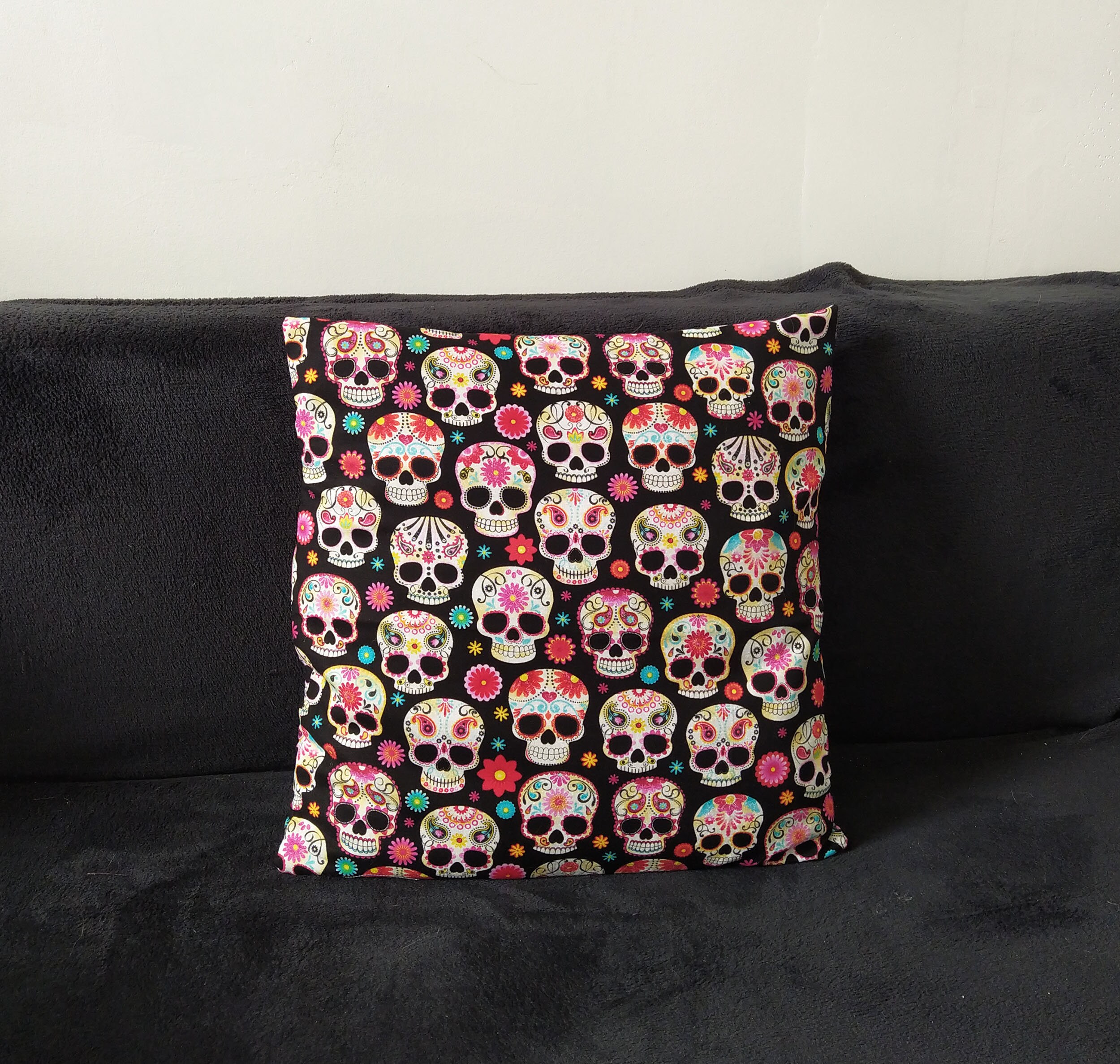 Housse de Coussin Crânes Mexicains