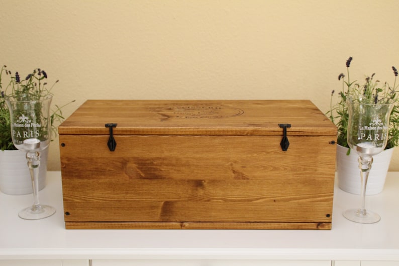 Caja de madera Treasure Box Vintage Shabby Chic imagen 1