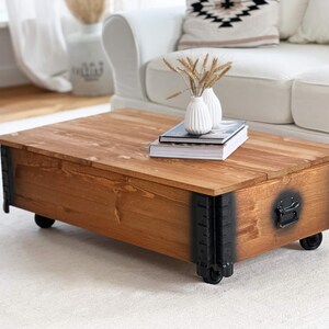 coffee table Chest Wooden Box Vintage Shabby Chic image 3