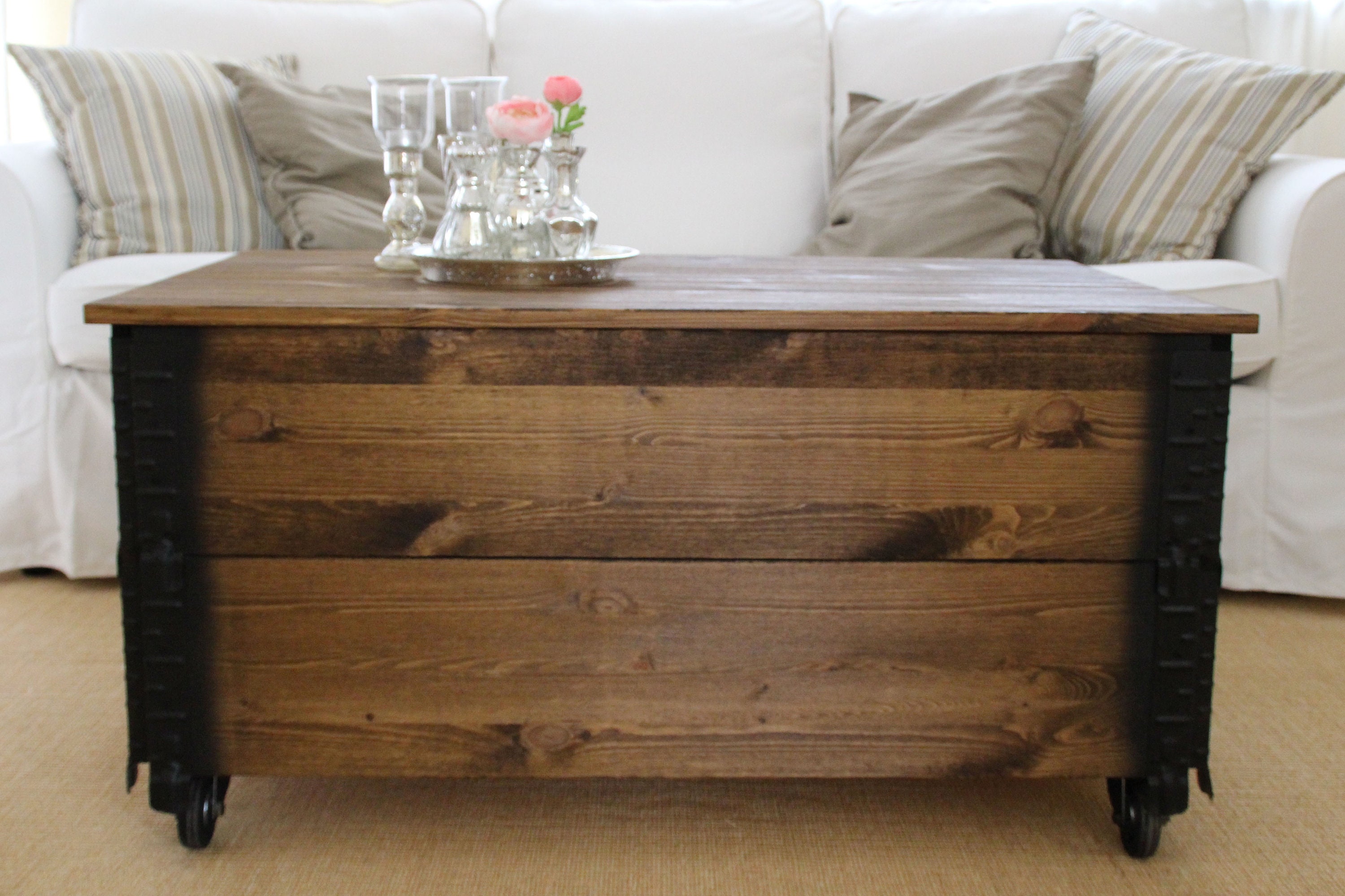 Coffee Table XL Chest Wooden Box Vintage Shabby Ch Etsy UK