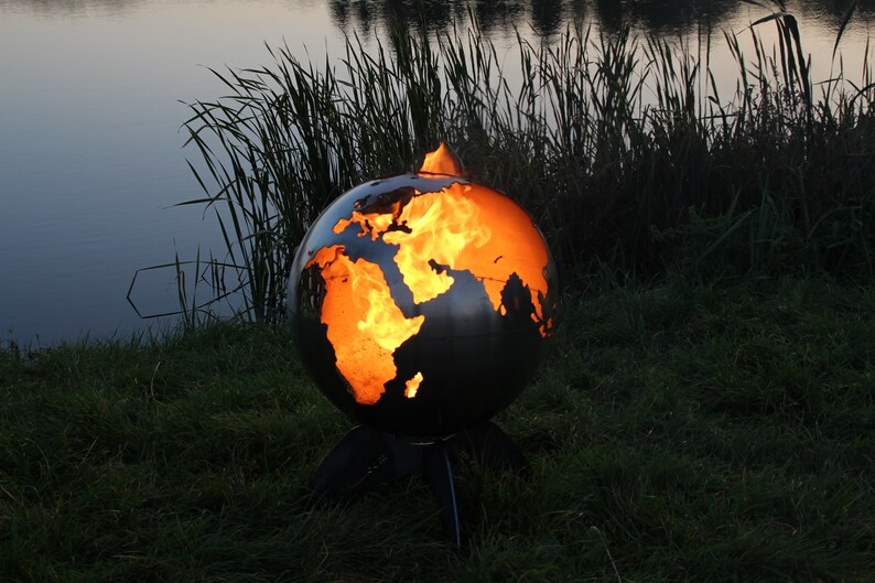 Feuerkugel Weltkugel Feuerschale Feuerkorb | Etsy