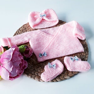Vetement Bebe Naissance Ensemble Tricot Bebe Noeud Liberty Etsy France