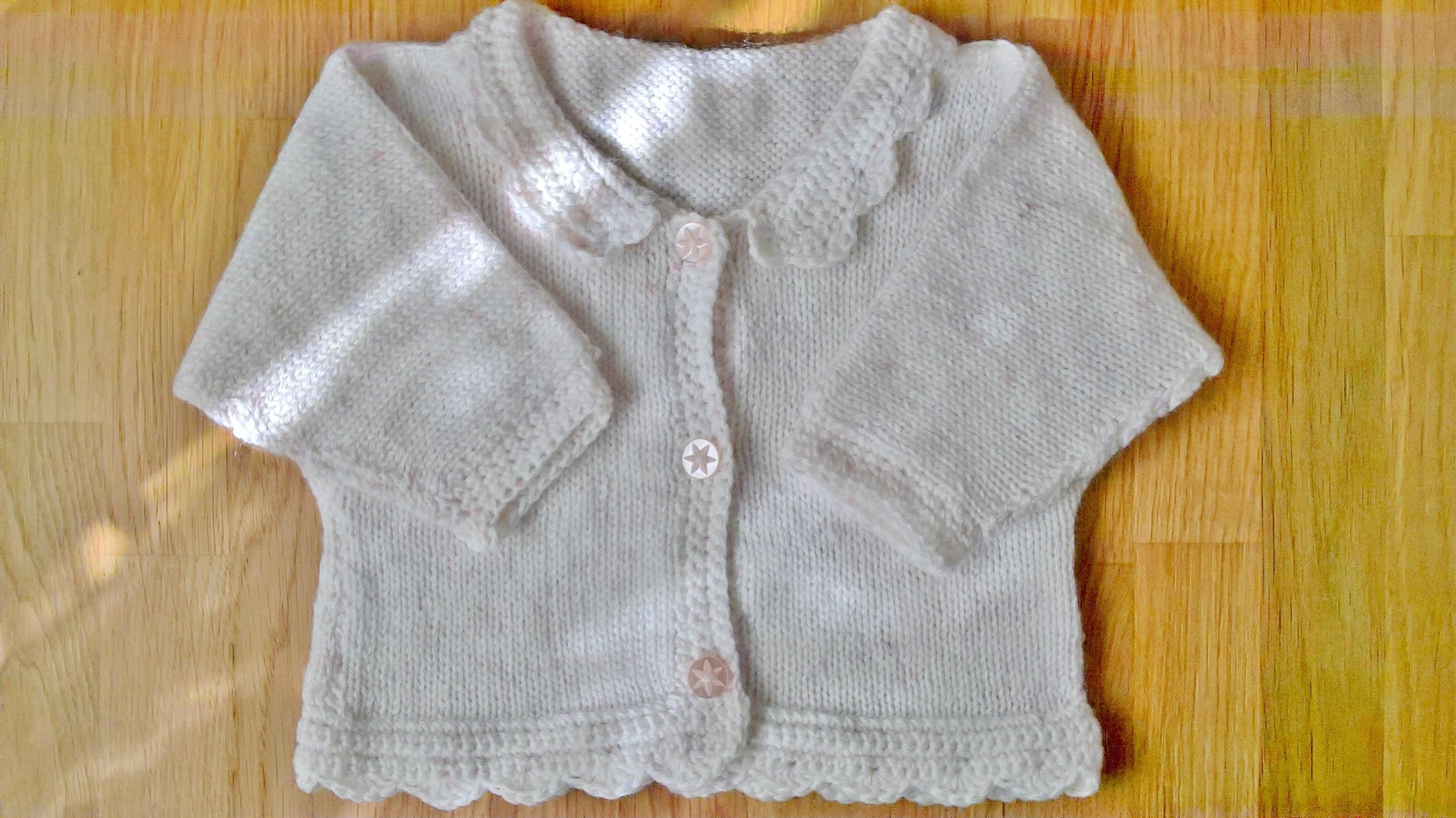 Pink Baby Cardigan/ Baby Girl Pink and White Cardigan/ 0-3 - Etsy