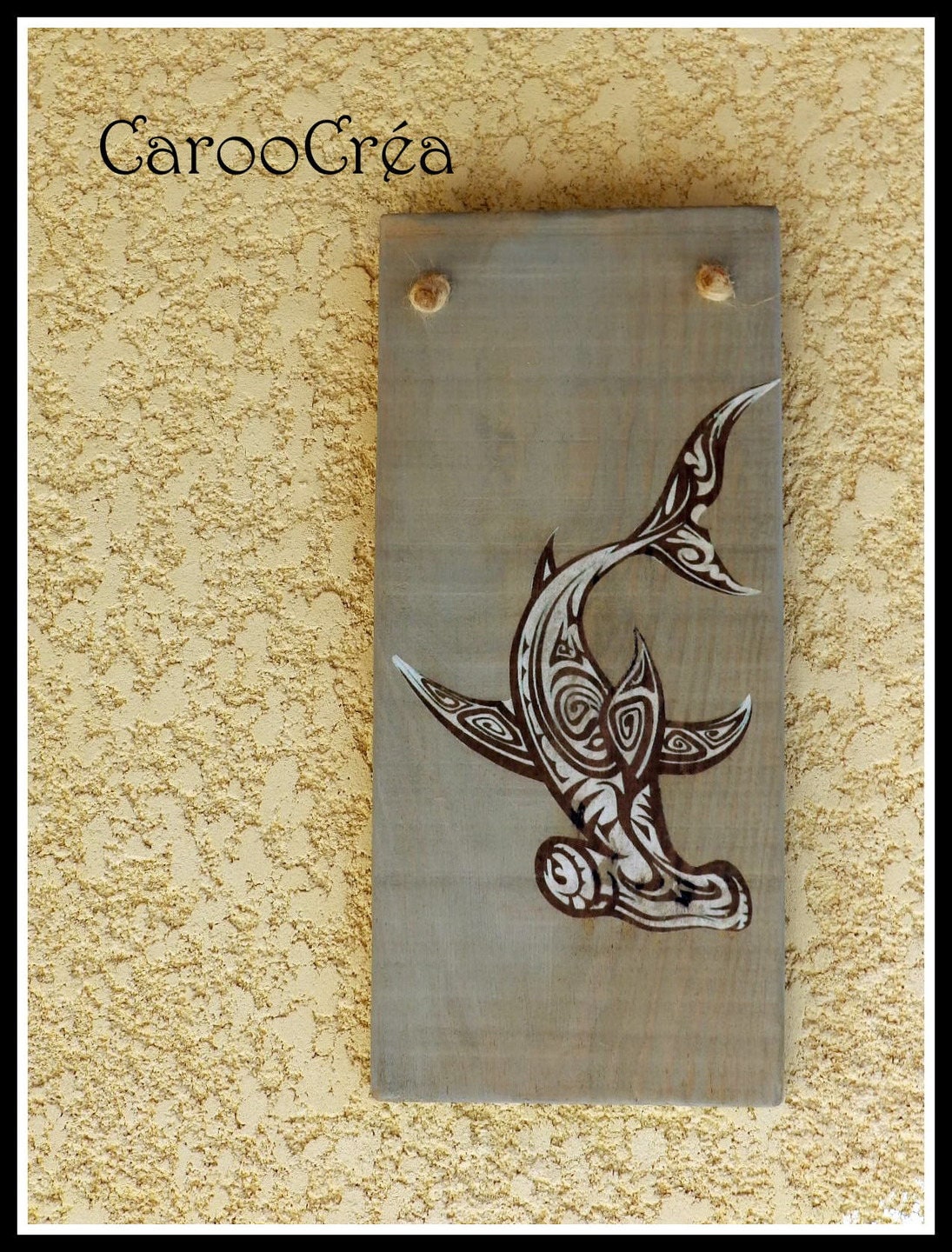 Décoration Mer, Tableau Requin, Requin Maori, Tatouage, Décoration Shark, Surf