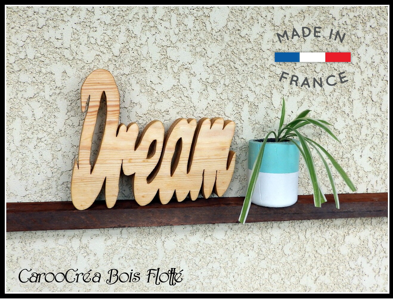 Mot en Bois, Découpe Mot Dream, Lettres Sign Décoration Home, Dream Chantourné, Wood Sign