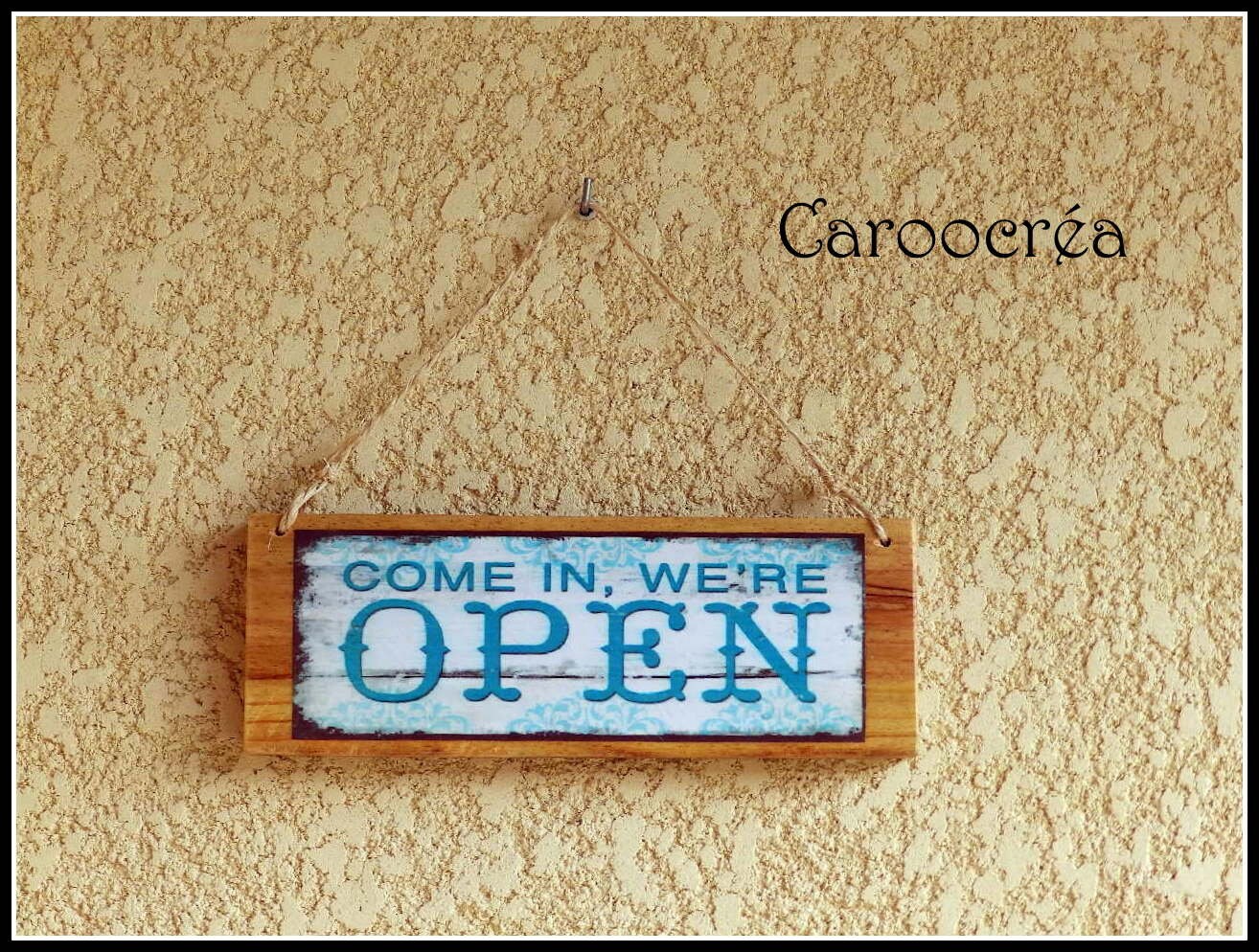 Pancarte Open Closed en Bois, Panneau Ouvert Fermé, Boutique Enseigne Magasin Closed