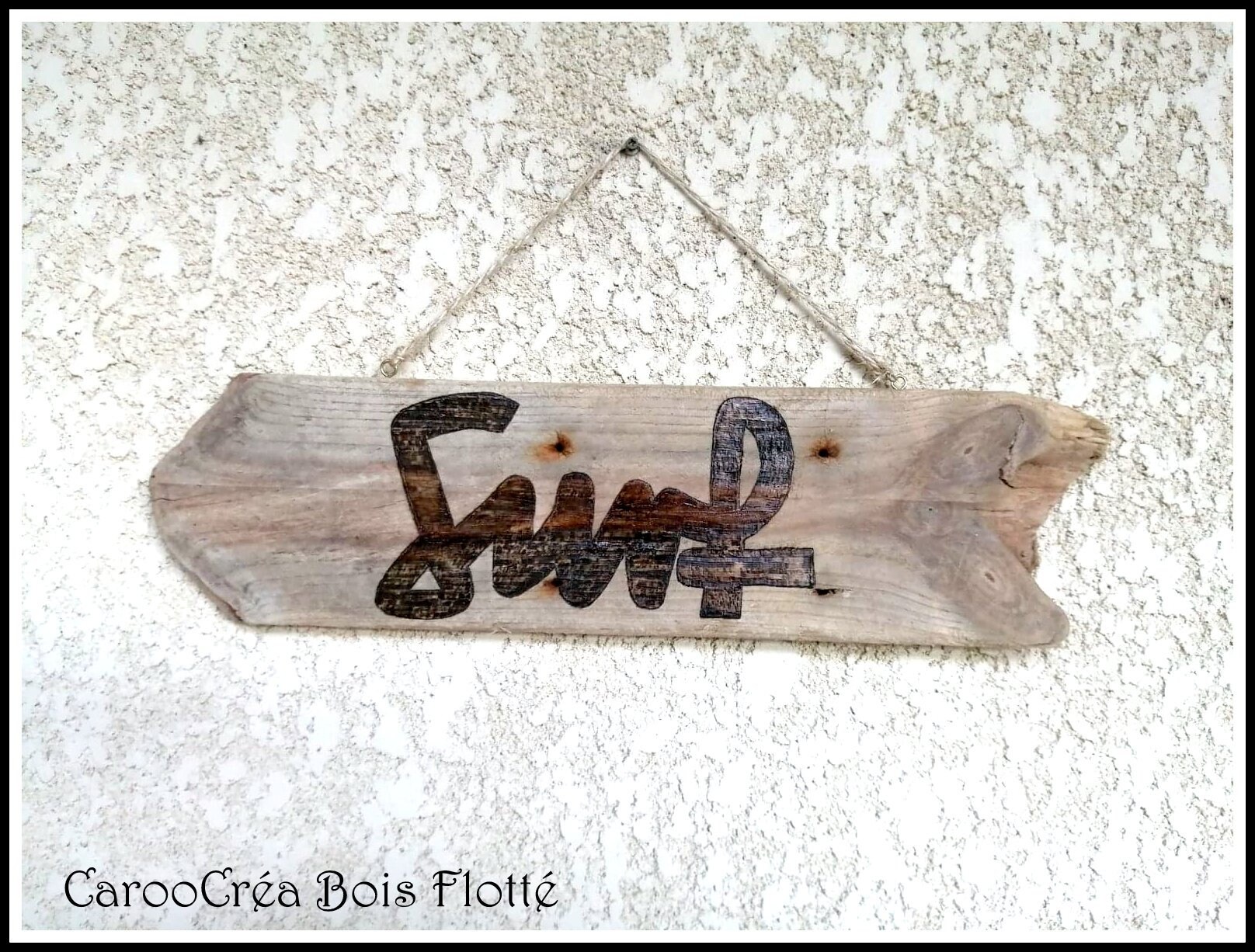 Décoration Surf, Décoration Mer, Panneau Surf, Driftwood Sign Pancarte Bois Flotté, Coastal Decor, D