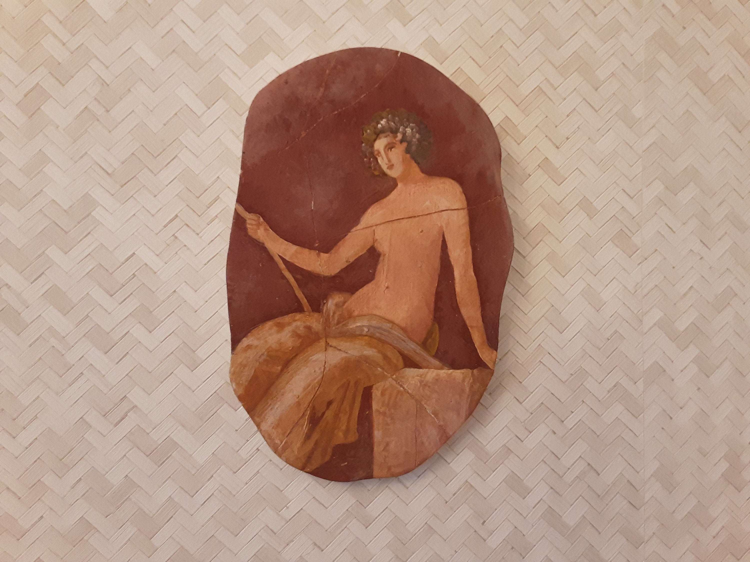 Roman Fresco – Hand-painted reproduction – Roman Woman – Rome – Pompeii – Herculaneum – Roman Goddess – Woman in Rome