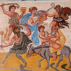 Roman mosaic - Reproduction - Banquico - Animal mosaic - Rome - Pompeii - Herculaneum