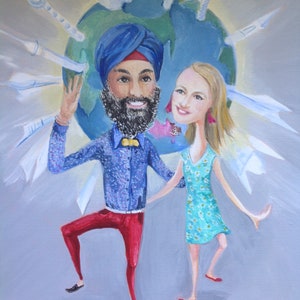 Custom Portrait illustraition for Couple, Anniversary Gift, Personalized portrait, Family with Pet illustration,Wedding Gift , Unique gift