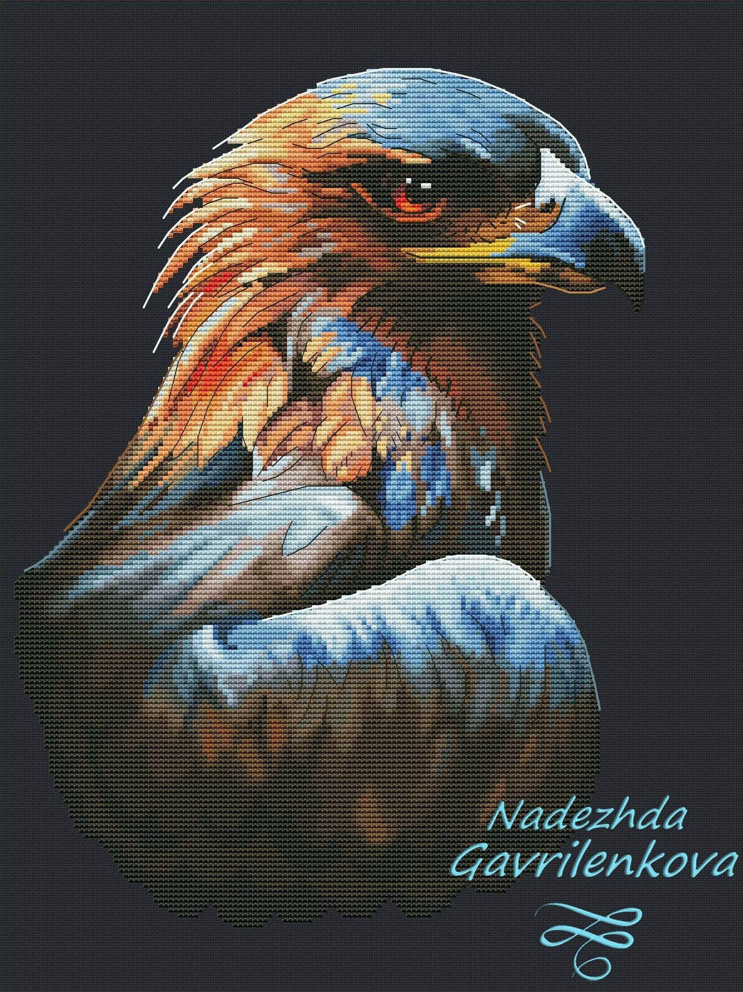 Eagle. Cross Stitch Pattern. Digital. PDF and CSSaga. | Etsy