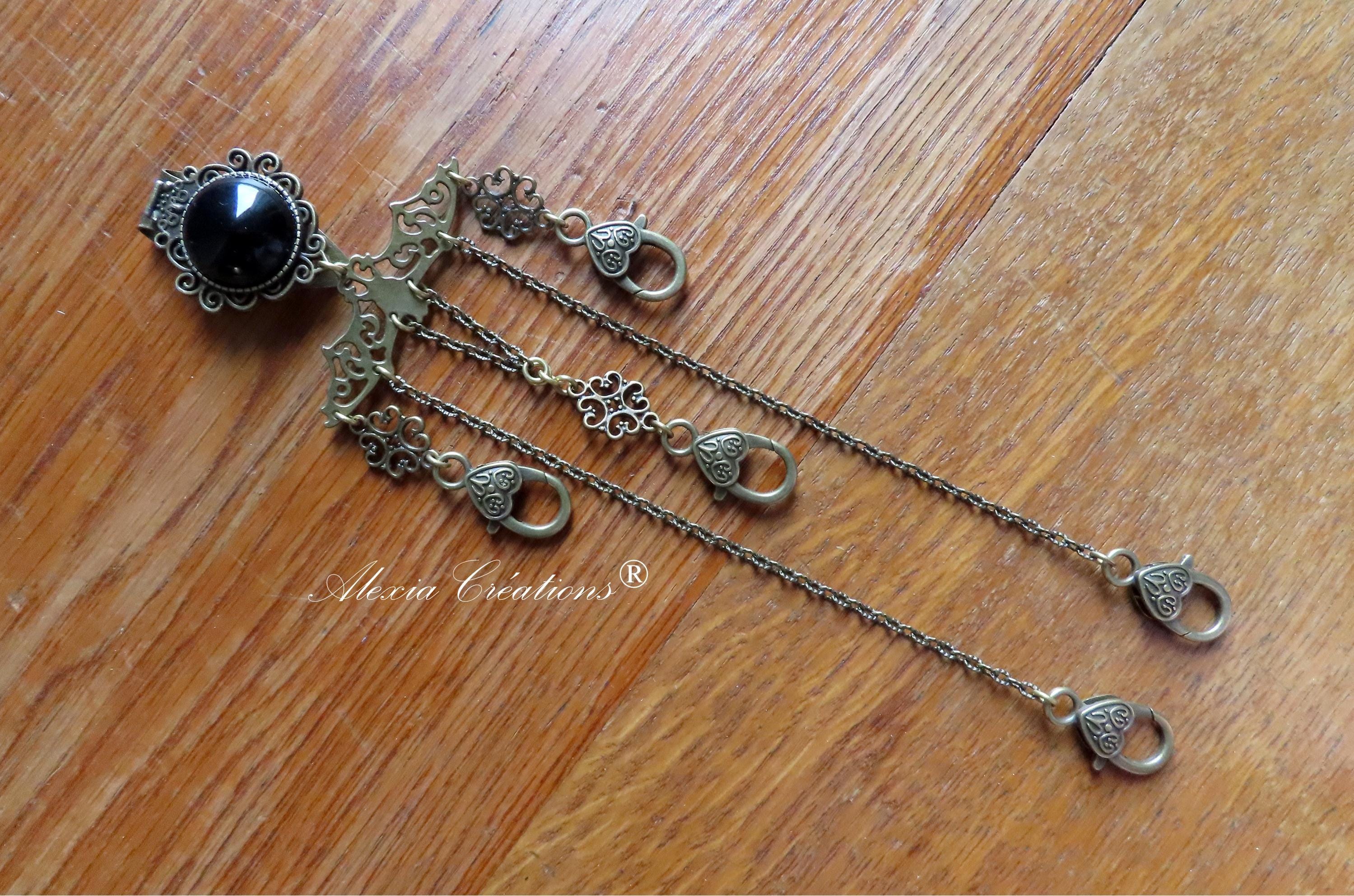 Gothic Chatelaine. Belt Jewel With Divination Pendulum, Magnifying