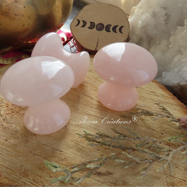 Rose Quartz, Black Obsidian or New Jade 38x35mm undyed natural stone