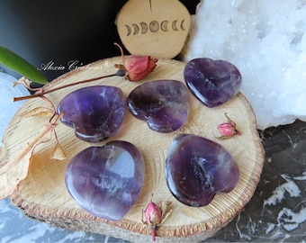 Coeur en améthyste anti stress