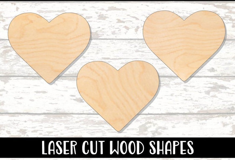Laser Cut Out Laser Shapes Heart Door Hanger Unfinished Wood Cut Out