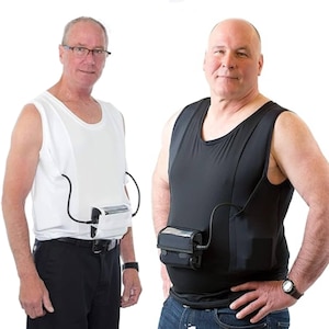 Débardeur DAVG HeartMate 3 pour homme – Équipements DAVG confortables, vêtements | Noir, blanc, P-4TG