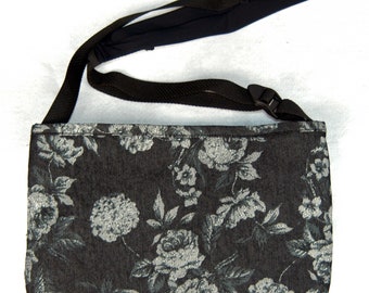 Shoulder Bag - Black Rose Denim