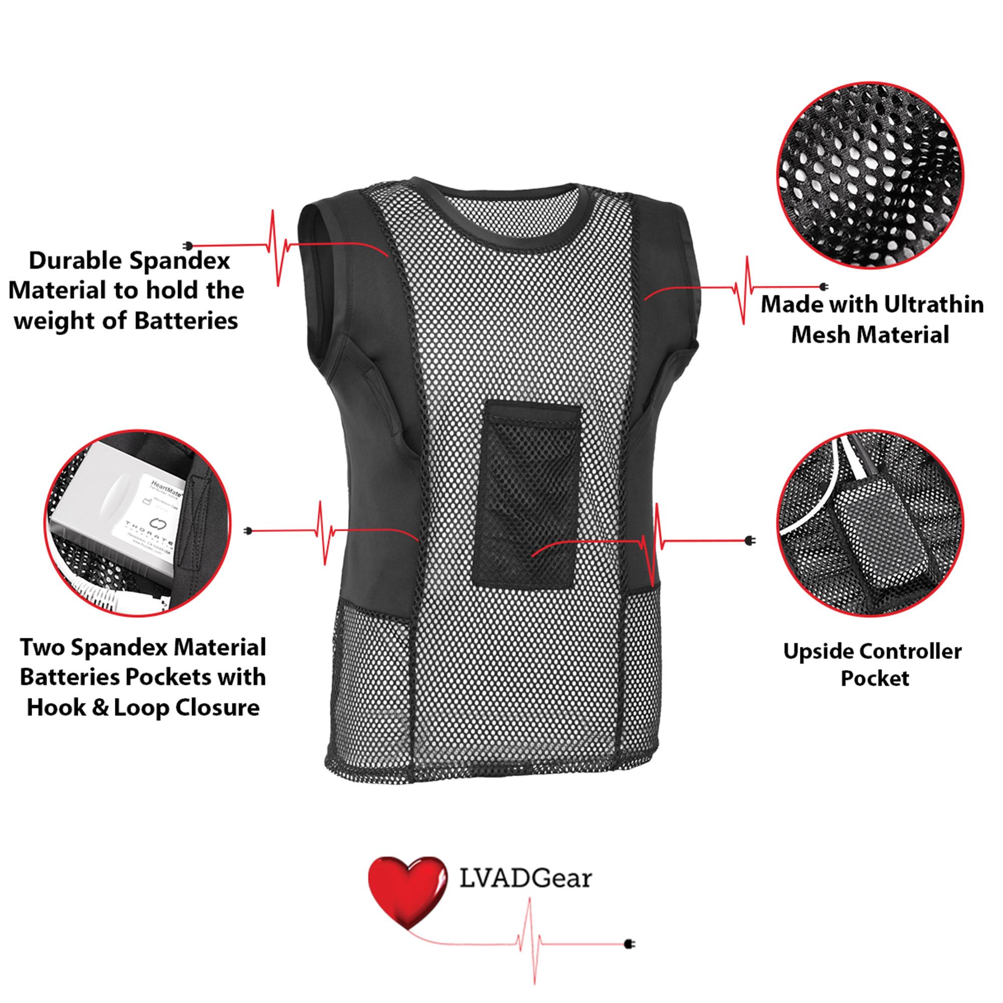 LVAD Heartmate 2 & 3 Mesh Tank Top – Cardiac Support Vest With ...