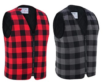 Chaleco LVAD para HeartMate 2 y 3: ropa médica de franela con bolsillos para el controlador de batería