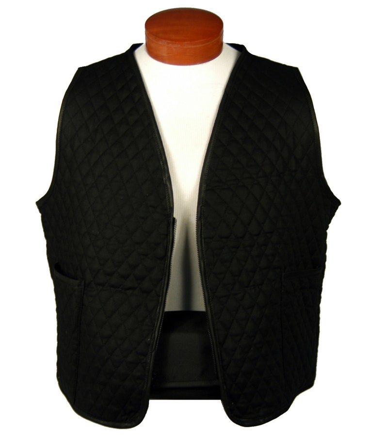 LVAD Ladies Black Quilted Vest Etsy UK