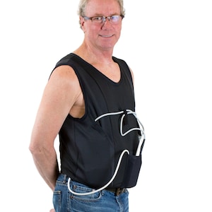 LVAD Tank Top for HeartMate Available in White, Black and Beige Black