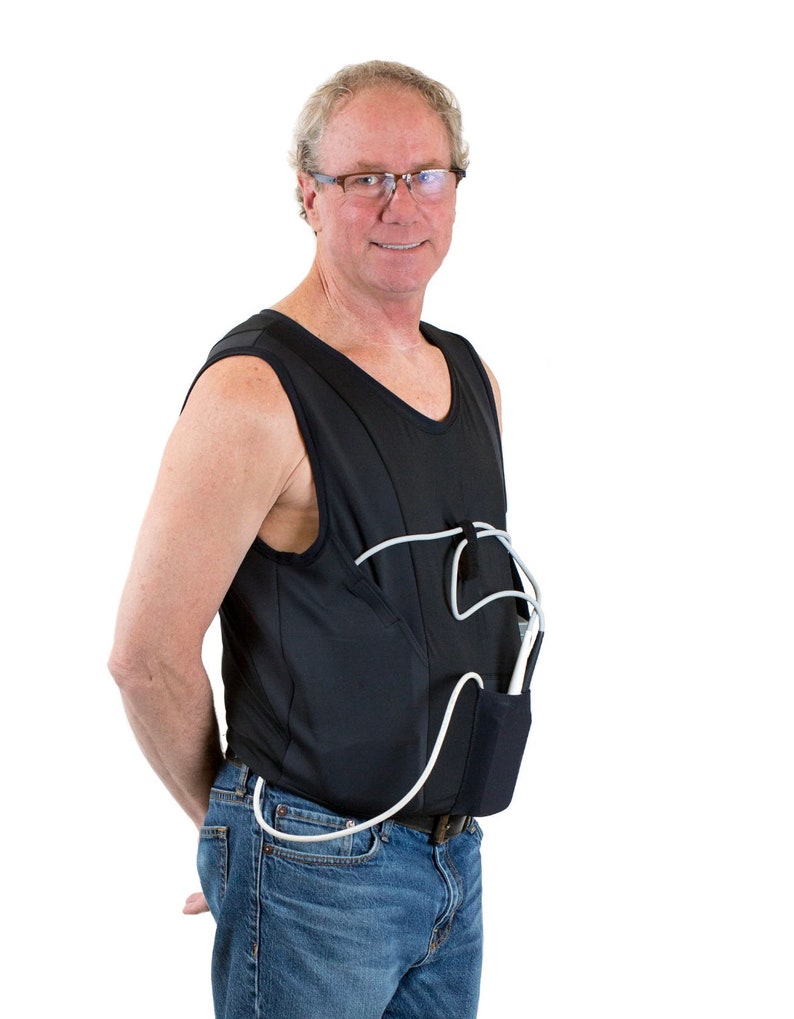 LVAD Tank Top for HeartMate Available in White, Black and Beige Black