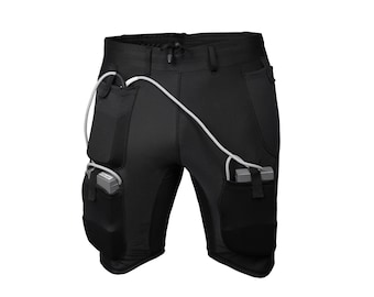 Pantalones cortos LVAD para HeartMate 2 y 3: almacenamiento seguro del controlador de batería