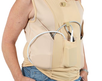 Tank Top LVAD HeartMate 2 and 3  | Breathable Mesh LVAD Undershirt | Secure Battery Pockets | Loose Fit Medical Tank Top | S–5XL | USA Made