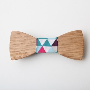 Wooden Bow Tie Adult Size Triangle