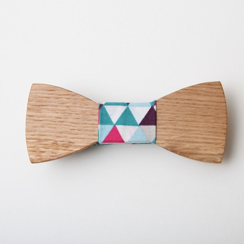 Wooden Bow Tie Adult Size Triangle