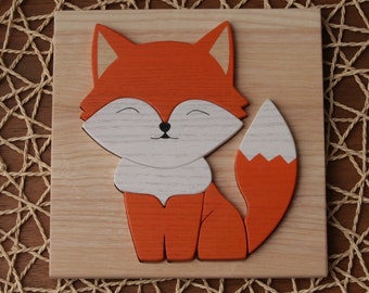 Fox wooden puzzle