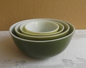 Pyrex Verde Mixing Bowl Set 4 Bowl Set
