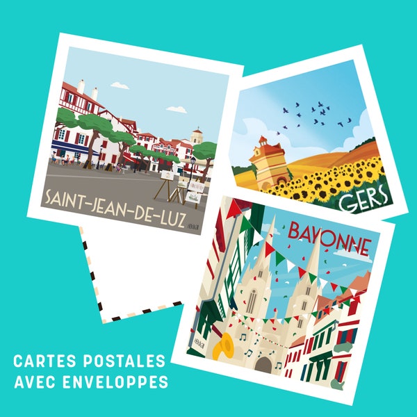 Cartes postale - Pays Basque, Landes, Occitanie, Surf...