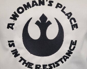 Star Wars embroidery on a White Apron