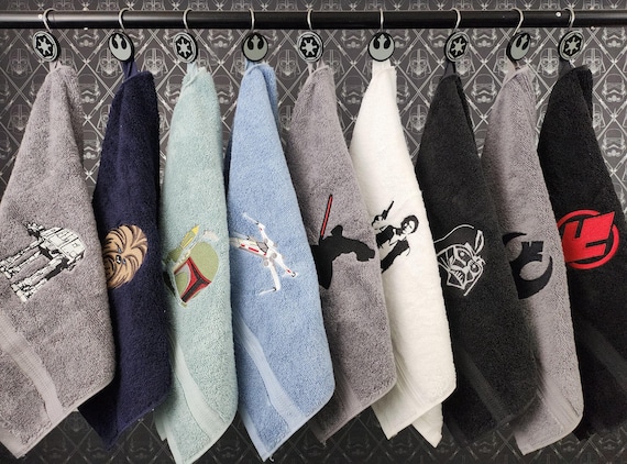 Star Wars Inspired Embroidered Bathroom Hand Towels Etsy