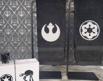 Juego de 2 toallas de mano con símbolos de Star Wars