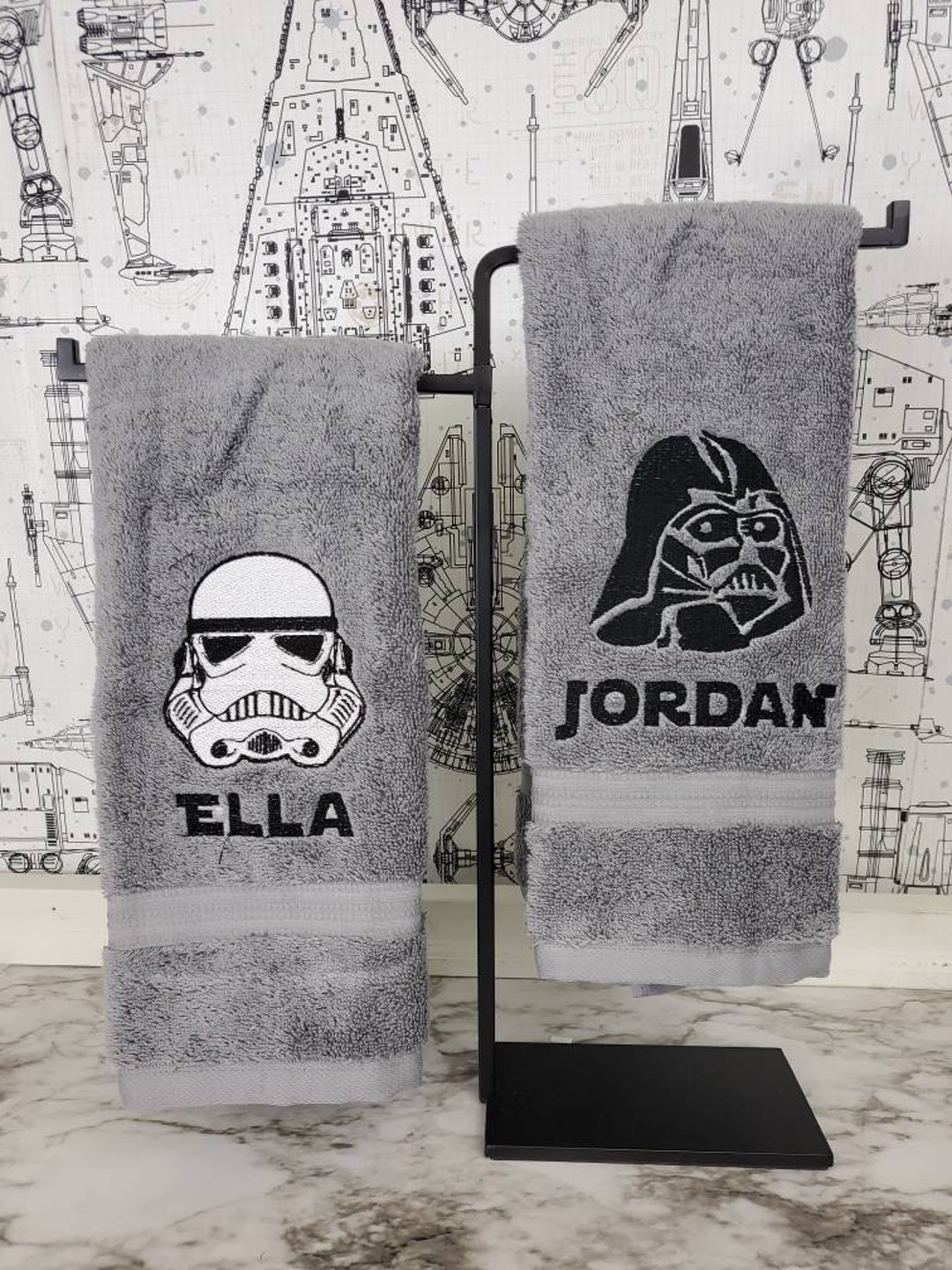 16x26 Personalized Embroidered Hand Towel With Starwars Etsy Hong Kong
