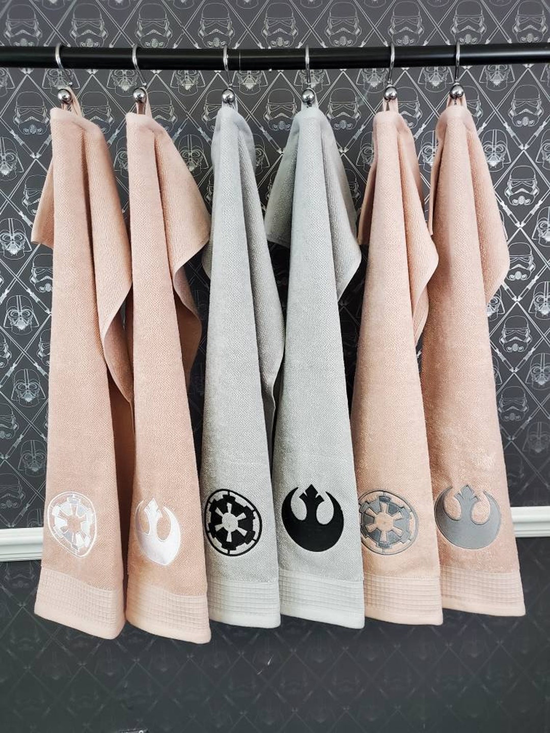 Set of 2 Star Wars Symbols Hand Towels Etsy