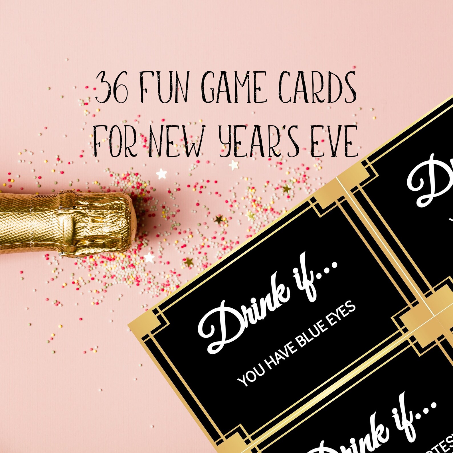 New Years Eve Game Drink If NYE Game Idea Printable New Year's Eve Game ...