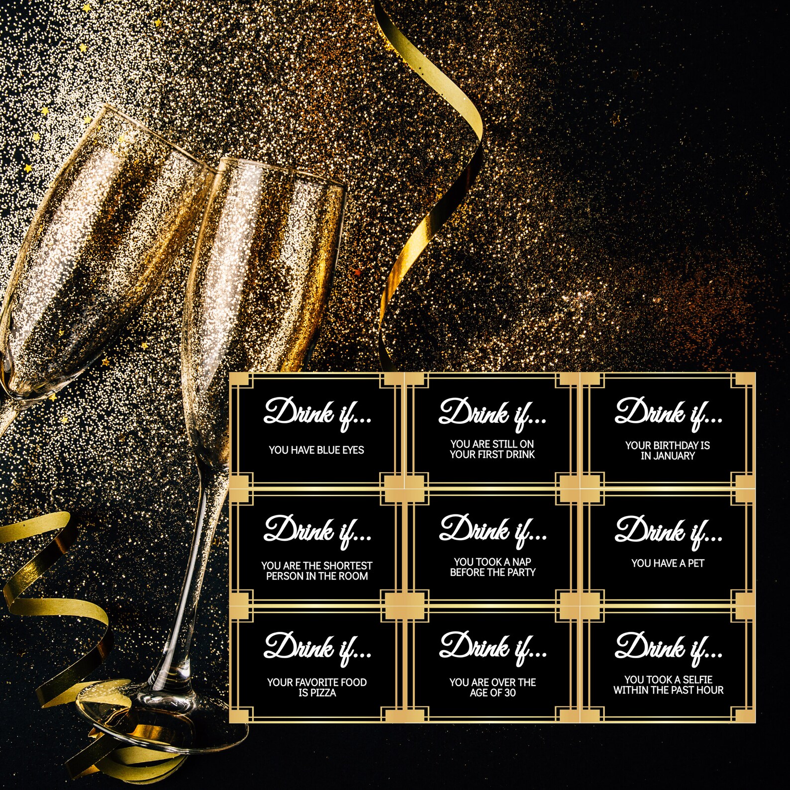 New Years Eve Game Drink If NYE Game Idea Printable New Year's Eve Game ...